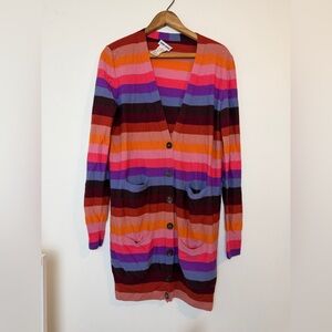 Sonia Rykiel Striped Button-Front Wool Cardigan